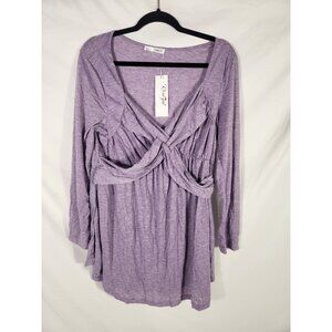 NWT Rosegal Womens Plus Top Lavender Y2K Whimseygoth Curvy flattering  2X 18